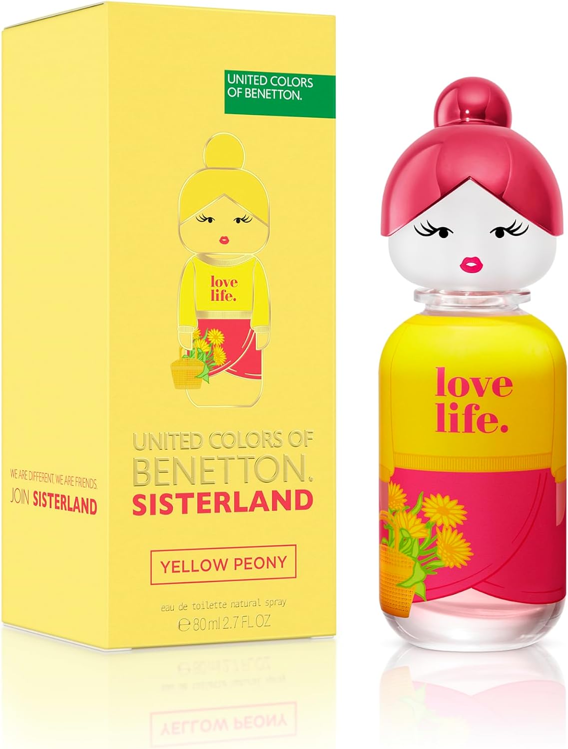 Benetton Sisterland Yellow Peony For Women Eau De Toilette 80Ml