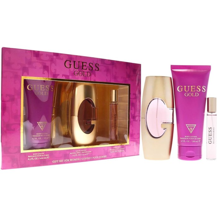 Guess Gold For Women Set Eau De Parfum 75Ml+ Eau De Parfum 15Ml + Bl 200Ml (New Pack)