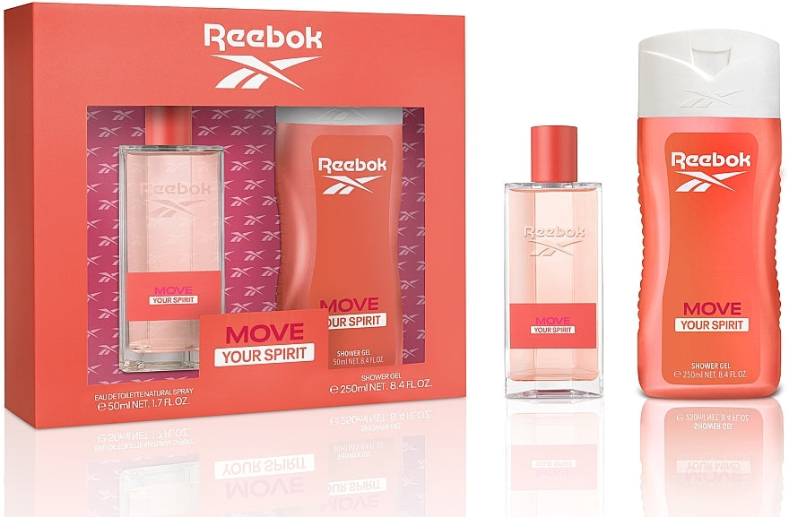 Reebok Move Your Spirit 2Pcs W (50ml EDT+250ml Hair & Body Shower Gel) Set