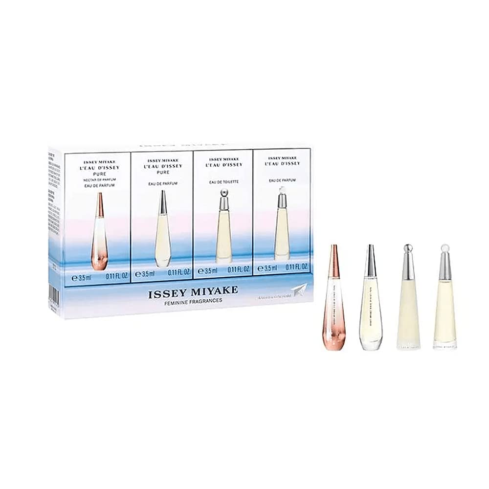 Issey Miyake For Women Mini Set 4 X 3.5Ml (L'Eau D'Issey Nectar Eau De Parfum + Pure Eau De Parfum + L'Eau D'Issey Eau De Toilette + L'Eau D'Issey Eau De Parfum)