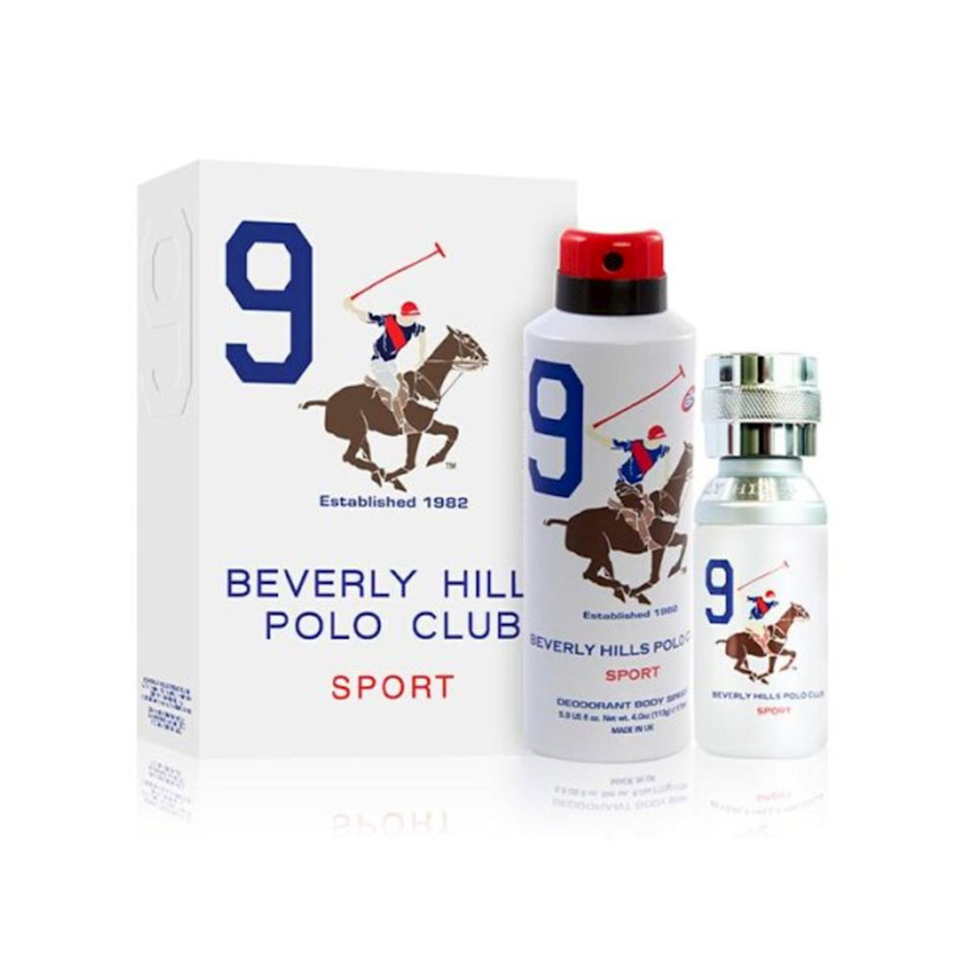 Beverly Hills Polo Club 9 Sport Gift Set 100ml EDT + 175ml Deo Spy