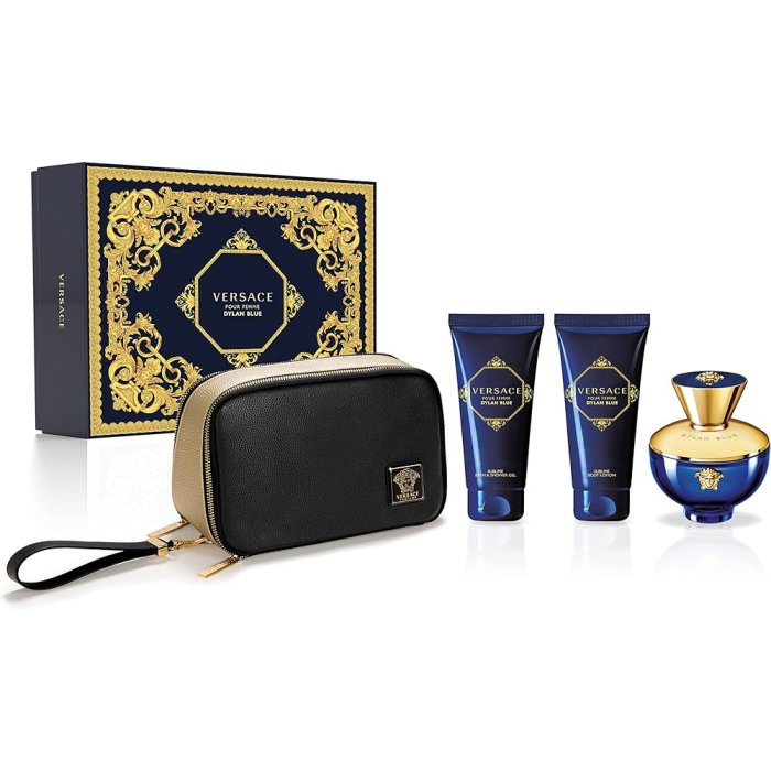 Versace Pour Femme Dylan Blue For Women Set Eau De Parfum 100Ml + Bl 100Ml + Bath & Sg 100Ml + Pouch