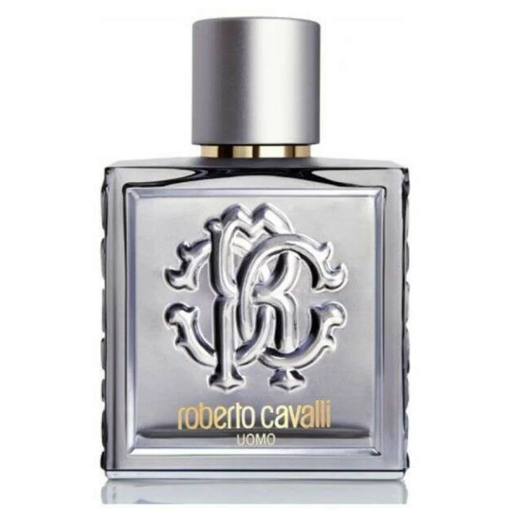 Roberto Cavalli Uomo Silver Edt for Men 100ml (Unboxed)