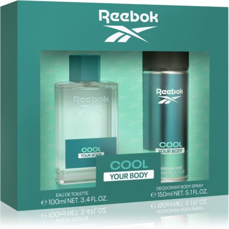 Reebok Cool Your Body 2Pcs M (100ml EDT+ 150ml Body Sprray) Set